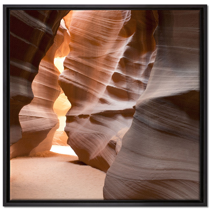 Antelope Canyon Arizona auf Leinwandbild Quadratisch gerahmt Größe 70x70