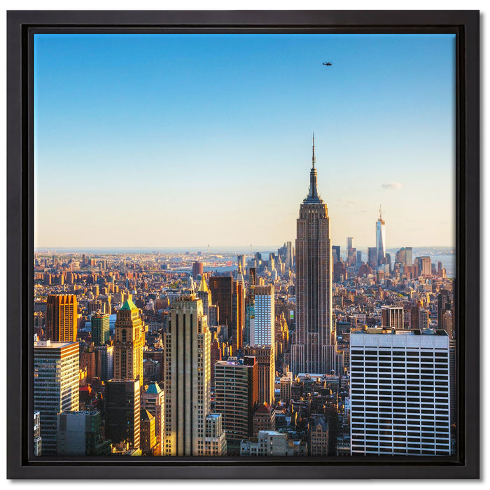 Empire State Building in New York auf Leinwandbild Quadratisch gerahmt Größe 40x40