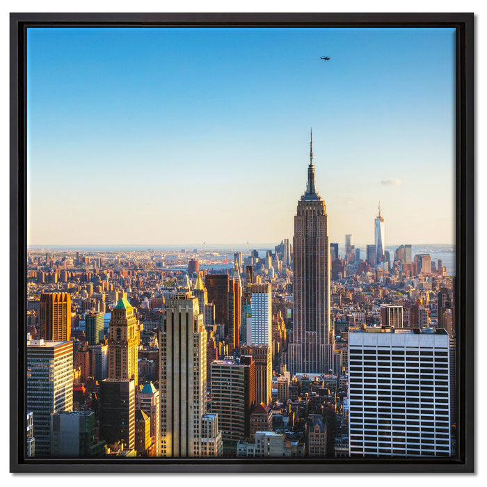 Empire State Building in New York auf Leinwandbild Quadratisch gerahmt Größe 60x60