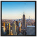 Empire State Building in New York auf Leinwandbild Quadratisch gerahmt Größe 70x70