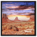 Utah Monument Valley auf Leinwandbild Quadratisch gerahmt Größe 60x60
