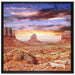 Utah Monument Valley auf Leinwandbild Quadratisch gerahmt Größe 70x70