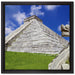 Schöner Maya Tempel in Mexiko auf Leinwandbild Quadratisch gerahmt Größe 40x40