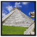 Schöner Maya Tempel in Mexiko auf Leinwandbild Quadratisch gerahmt Größe 60x60