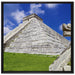 Schöner Maya Tempel in Mexiko auf Leinwandbild Quadratisch gerahmt Größe 70x70