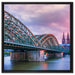 Hohenzollernbrücke in Köln auf Leinwandbild Quadratisch gerahmt Größe 60x60