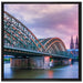 Hohenzollernbrücke in Köln auf Leinwandbild Quadratisch gerahmt Größe 70x70