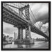 Manhattan Bridge New York auf Leinwandbild Quadratisch gerahmt Größe 60x60