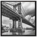 Manhattan Bridge New York auf Leinwandbild Quadratisch gerahmt Größe 70x70