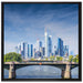 Skyline von Frankfurt am Main auf Leinwandbild Quadratisch gerahmt Größe 70x70