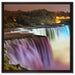 Majestätische Niagara Fälle auf Leinwandbild Quadratisch gerahmt Größe 60x60