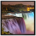 Majestätische Niagara Fälle auf Leinwandbild Quadratisch gerahmt Größe 70x70