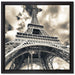 Prächtiger Eifelturm in Paris auf Leinwandbild Quadratisch gerahmt Größe 40x40