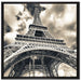 Prächtiger Eifelturm in Paris auf Leinwandbild Quadratisch gerahmt Größe 70x70