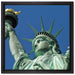 Freiheitsstatue in New York auf Leinwandbild Quadratisch gerahmt Größe 40x40