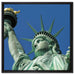 Freiheitsstatue in New York auf Leinwandbild Quadratisch gerahmt Größe 60x60