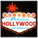 Hollywood Ortseingangsschild auf Leinwandbild Quadratisch gerahmt Größe 70x70