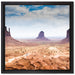 Monument Valley auf Leinwandbild Quadratisch gerahmt Größe 40x40
