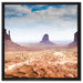 Monument Valley auf Leinwandbild Quadratisch gerahmt Größe 60x60