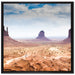 Monument Valley auf Leinwandbild Quadratisch gerahmt Größe 70x70