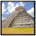 Maya Pyramide in Mexico auf Leinwandbild Quadratisch gerahmt Größe 70x70