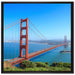 Golden Gate Bridge auf Leinwandbild Quadratisch gerahmt Größe 70x70