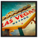Las Vegas Retro Look auf Leinwandbild Quadratisch gerahmt Größe 60x60