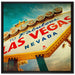 Las Vegas Retro Look auf Leinwandbild Quadratisch gerahmt Größe 70x70