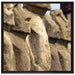 Osterinseln Statuen Detailansicht auf Leinwandbild Quadratisch gerahmt Größe 70x70