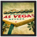 Las Vegas Ortsschild auf Leinwandbild Quadratisch gerahmt Größe 40x40
