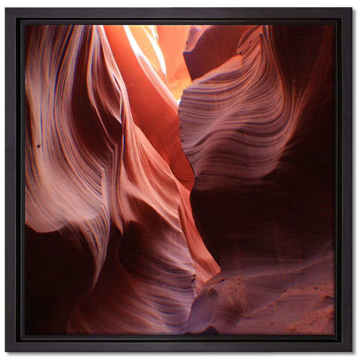 Antelope Canyon Arizona auf Leinwandbild Quadratisch gerahmt Größe 40x40