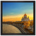 Sonnenuntergang in Moskau auf Leinwandbild Quadratisch gerahmt Größe 40x40