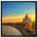 Sonnenuntergang in Moskau auf Leinwandbild Quadratisch gerahmt Größe 60x60