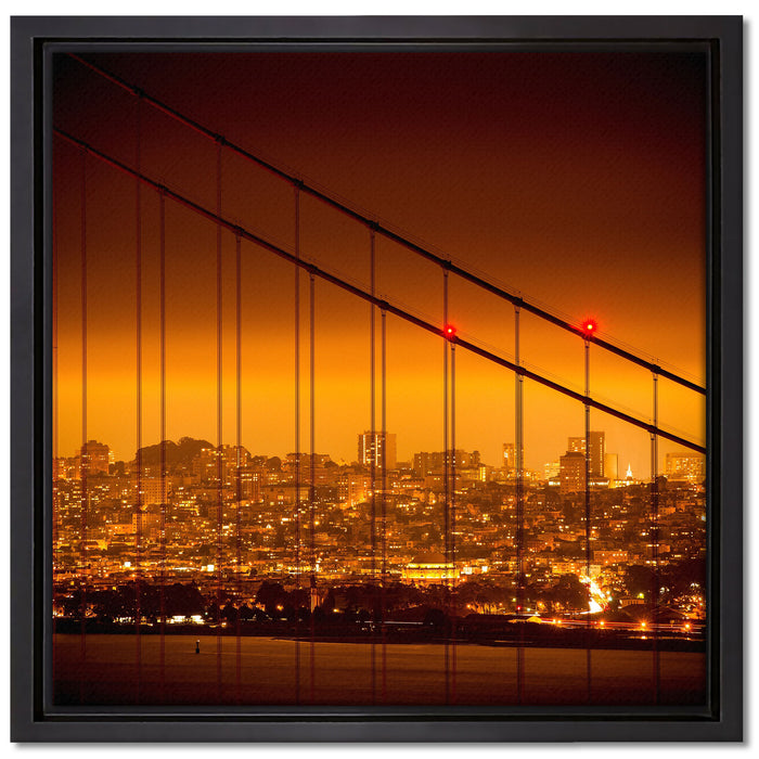 San Francisco Skyline auf Leinwandbild Quadratisch gerahmt Größe 40x40
