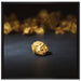 Goldnugget auf Leinwandbild Quadratisch gerahmt Größe 70x70