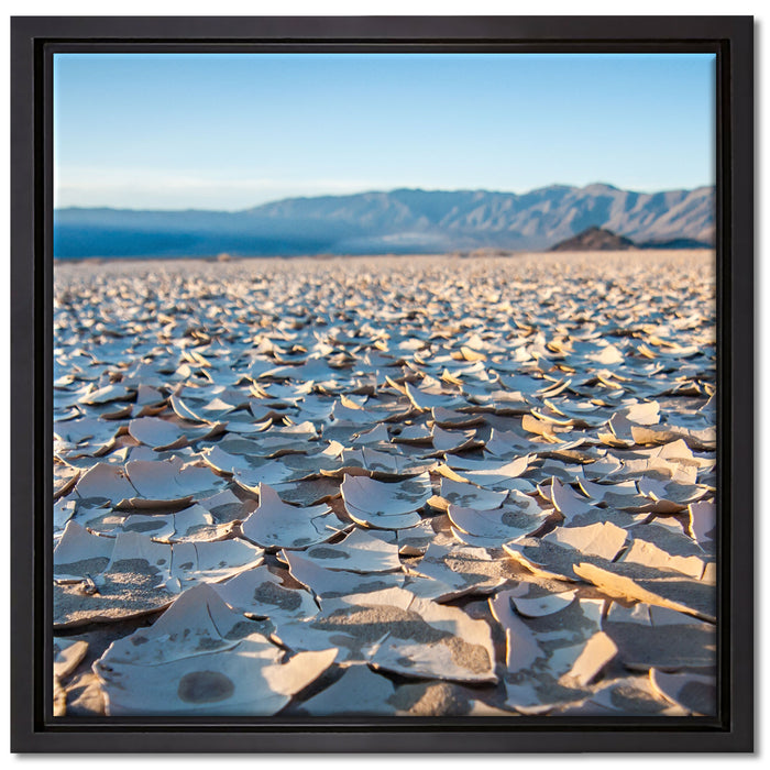 Aufgeplatzte Erde auf Leinwandbild Quadratisch gerahmt Größe 40x40