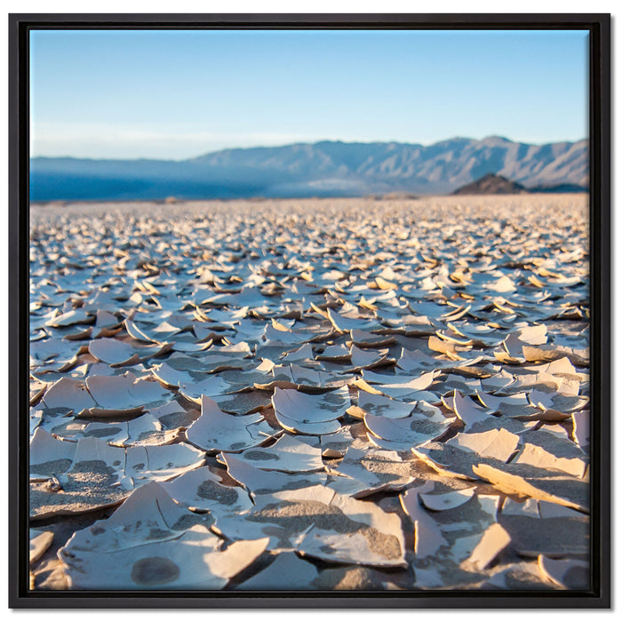 Aufgeplatzte Erde auf Leinwandbild Quadratisch gerahmt Größe 70x70