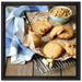 Plätzchen mit Erdnussbutter auf Leinwandbild Quadratisch gerahmt Größe 40x40