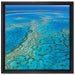 Wunderschöne Ozean Riffe auf Leinwandbild Quadratisch gerahmt Größe 40x40