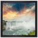 Niagarafälle bei Sonnenuntergang auf Leinwandbild Quadratisch gerahmt Größe 40x40