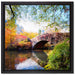 Brücke im Central Park auf Leinwandbild Quadratisch gerahmt Größe 40x40