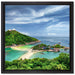 Inselstadt im Pazifik auf Leinwandbild Quadratisch gerahmt Größe 40x40