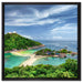 Inselstadt im Pazifik auf Leinwandbild Quadratisch gerahmt Größe 60x60