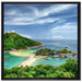 Inselstadt im Pazifik auf Leinwandbild Quadratisch gerahmt Größe 70x70