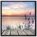 Steg mit Ausblick aufs Meer auf Leinwandbild Quadratisch gerahmt Größe 70x70