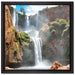 Spektakulärer Wasserfall auf Leinwandbild Quadratisch gerahmt Größe 40x40