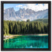Wunderschöner klarer Bergsee auf Leinwandbild Quadratisch gerahmt Größe 40x40