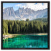Wunderschöner klarer Bergsee auf Leinwandbild Quadratisch gerahmt Größe 60x60