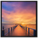 Langer Steg mit verträumtem Himmel auf Leinwandbild Quadratisch gerahmt Größe 70x70