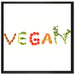 Vegan Gemüse auf Leinwandbild Quadratisch gerahmt Größe 70x70